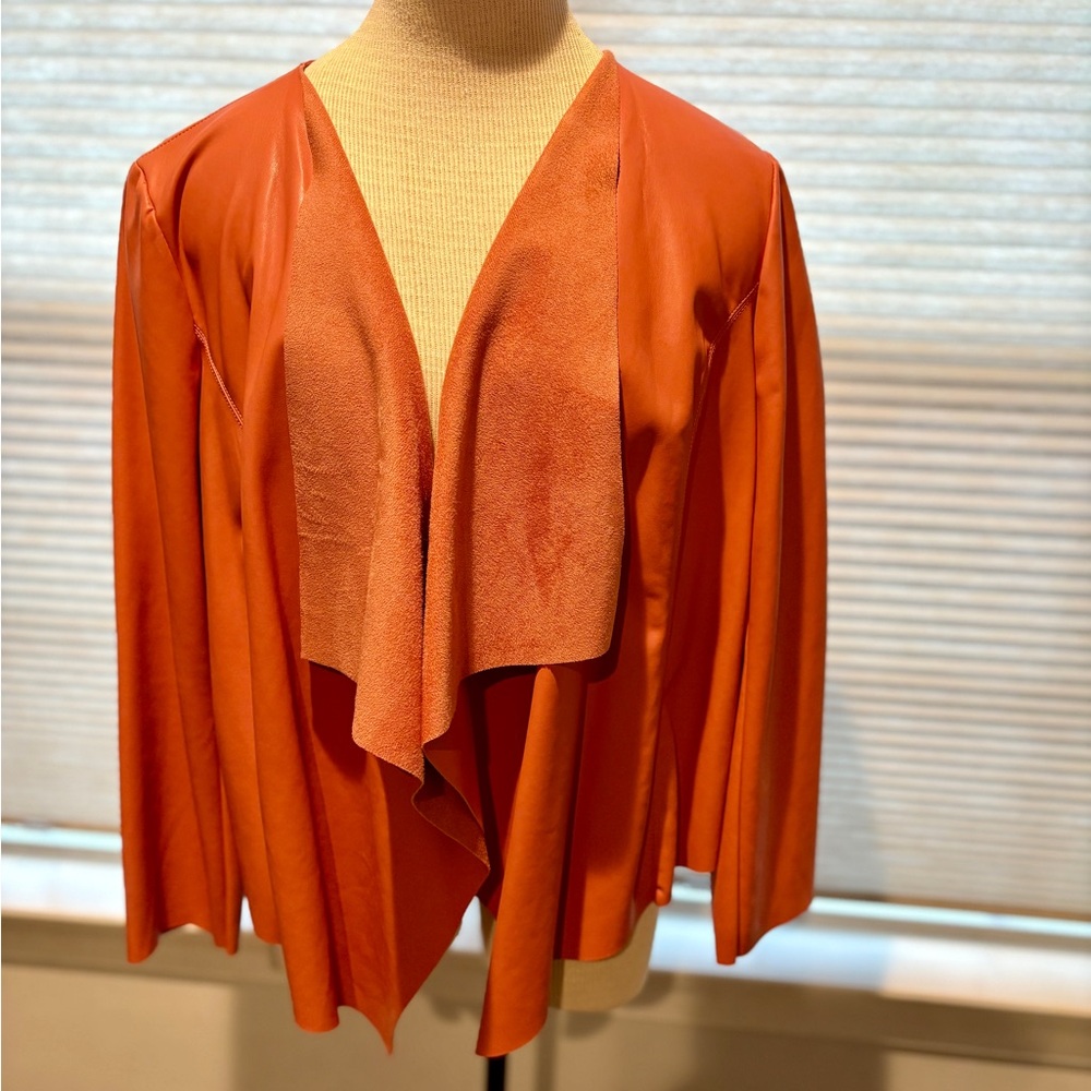 Chico's Coral Open Front Jacket